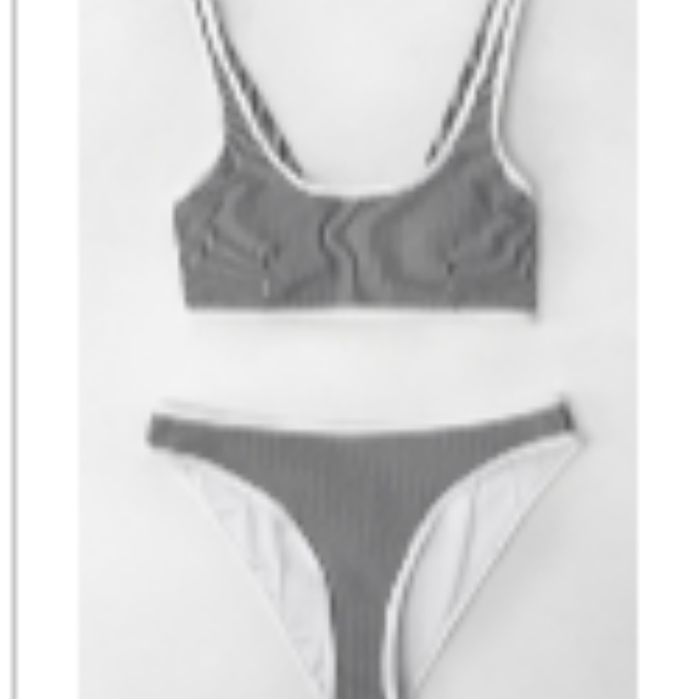 SOLD NWT Black And White Stripe Tank Bikini